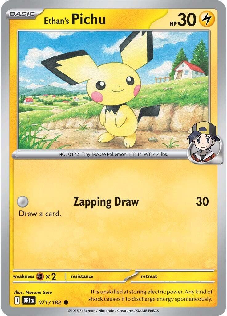 Ethan's Pichu (071/182) [Scarlet & Violet: Destined Rivals] | Jack's On Queen