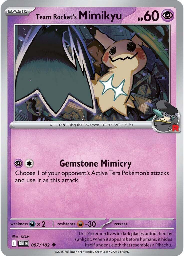 Team Rocket's Mimikyu (087/182) [Scarlet & Violet: Destined Rivals] | Jack's On Queen