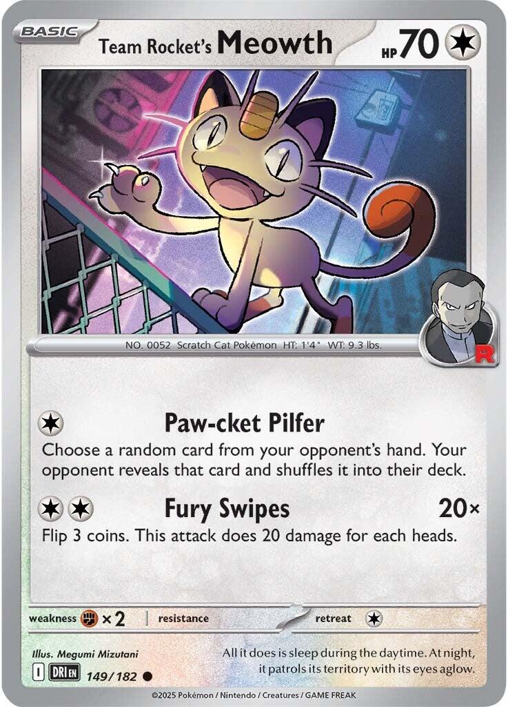 Team Rocket's Meowth (149/182) [Scarlet & Violet: Destined Rivals] | Jack's On Queen
