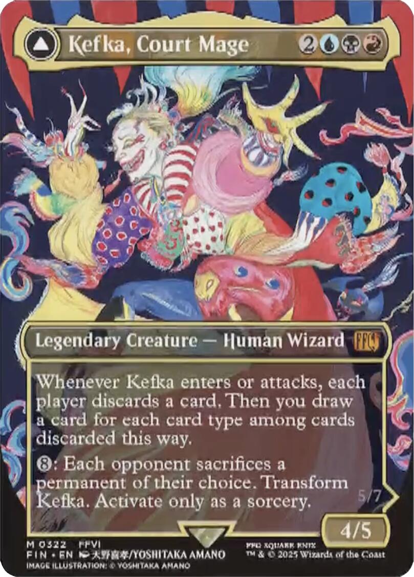 Kefka, Court Mage // Kefka, Ruler of Ruin (Borderless) (0322) [FINAL FANTASY] | Jack's On Queen