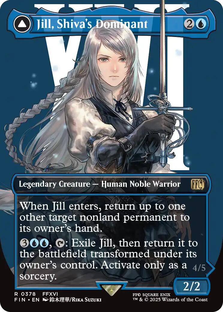 Jill, Shiva's Dominant // Shiva, Warden of Ice (Borderless) [FINAL FANTASY] | Jack's On Queen