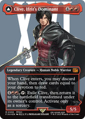Clive, Ifrit's Dominant // Ifrit, Warden of Inferno (Borderless) (Surge Foil) [FINAL FANTASY] | Jack's On Queen