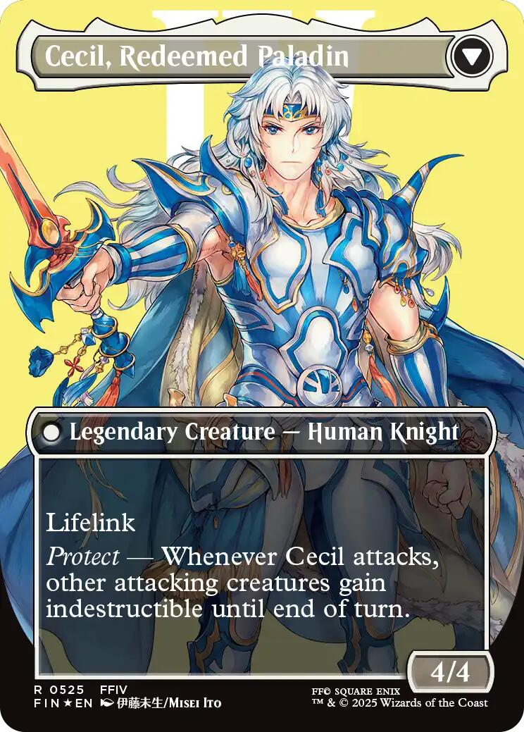 Cecil, Dark Knight // Cecil, Redeemed Paladin (Borderless) (Surge Foil) [FINAL FANTASY] | Jack's On Queen