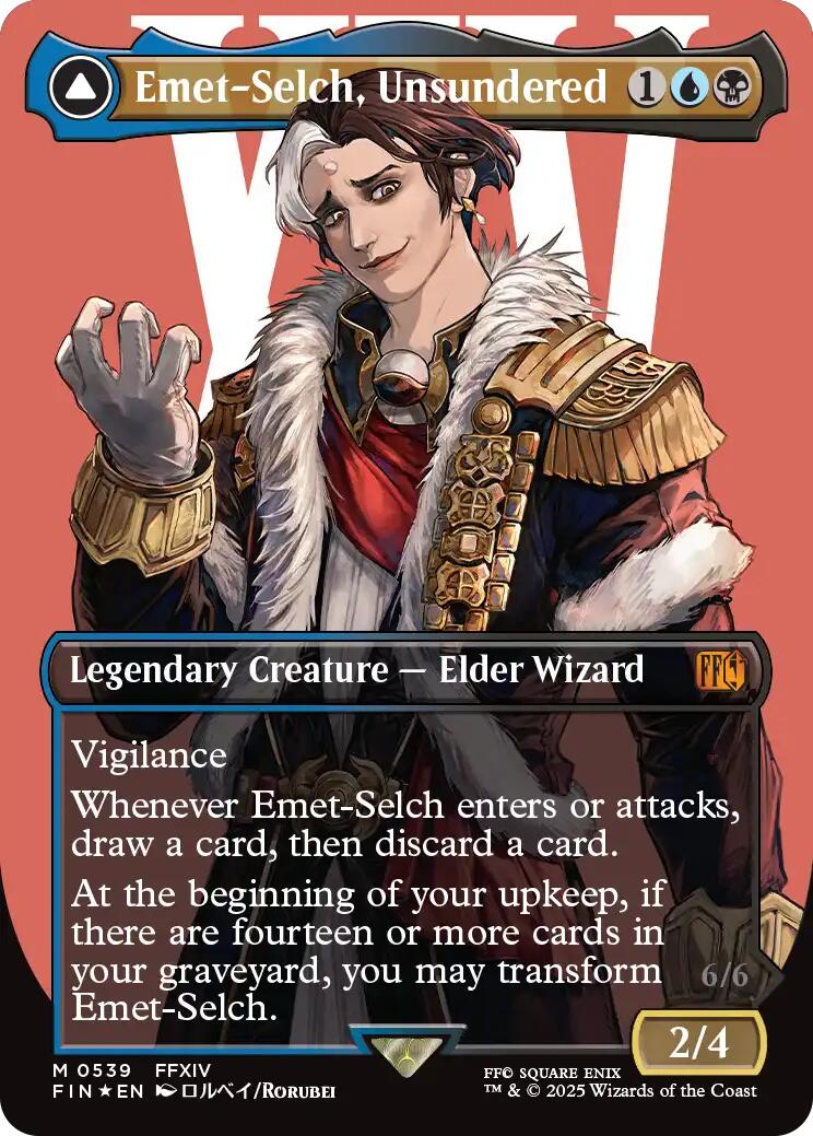 Emet-Selch, Unsundered // Hades, Sorcerer of Eld (Borderless) (Surge Foil) [FINAL FANTASY] | Jack's On Queen