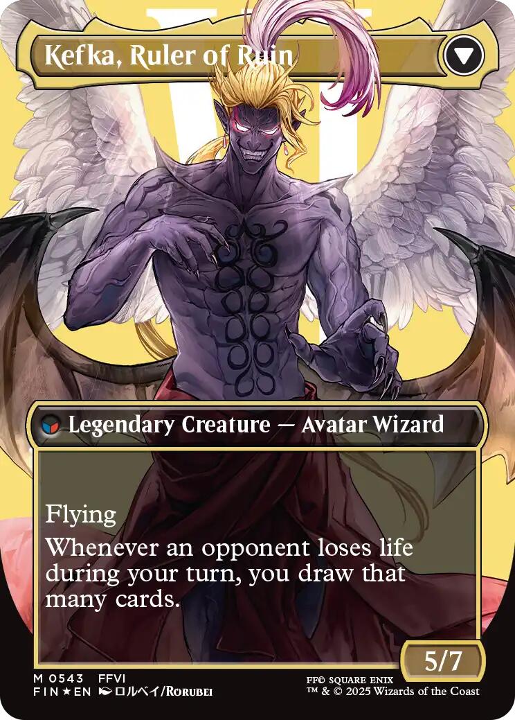 Kefka, Court Mage // Kefka, Ruler of Ruin (Borderless) (Surge Foil) [FINAL FANTASY] | Jack's On Queen