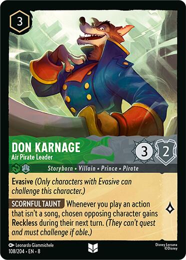 Don Karnage - Air Pirate Leader (108/204) [Reign of Jafar] | Jack's On Queen
