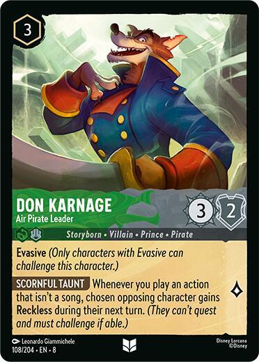 Don Karnage - Air Pirate Leader (108/204) [Reign of Jafar] | Jack's On Queen
