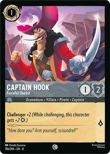 Captain Hook - Forceful Duelist (186/204) [Reign of Jafar] | Jack's On Queen