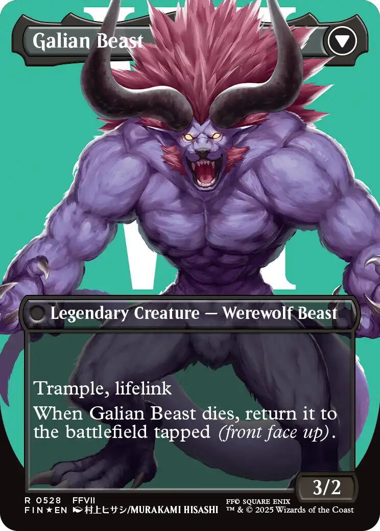 Vincent Valentine // Galian Beast (Borderless) (Surge Foil) [FINAL FANTASY] | Jack's On Queen