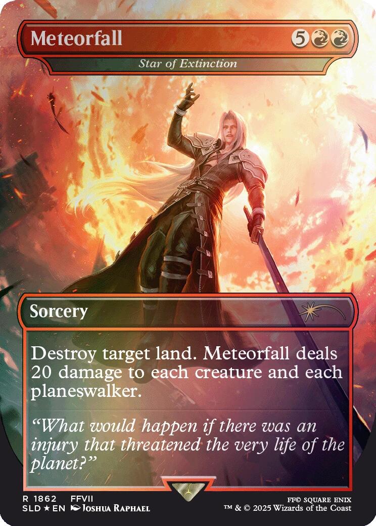 Meteorfall - Star of Extinction (Rainbow Foil) [Secret Lair Drop Series] | Jack's On Queen