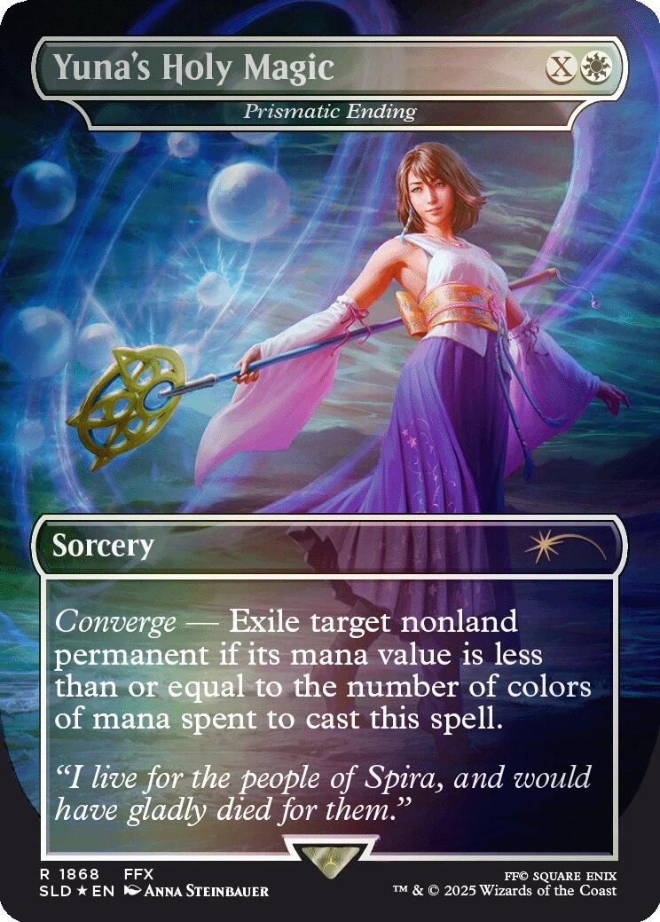 Yuna's Holy Magic - Prismatic Ending (Rainbow Foil) [Secret Lair Drop Series] | Jack's On Queen