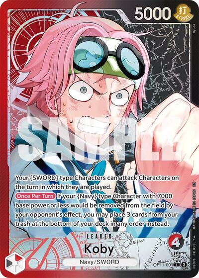 Koby (001) (Alternate Art) (OP11-001) [A Fist of Divine Speed] | Jack's On Queen