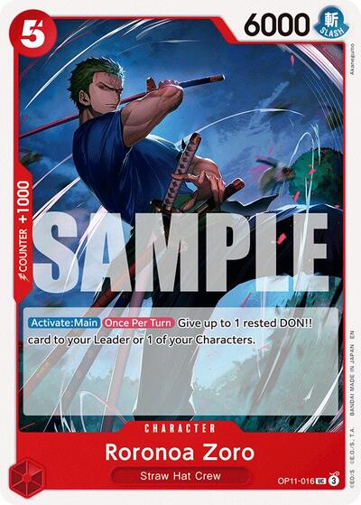 Roronoa Zoro (OP11-016) [A Fist of Divine Speed] | Jack's On Queen
