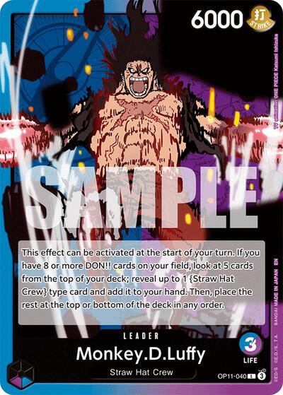 Monkey.D.Luffy (040) (OP11-040) [A Fist of Divine Speed] | Jack's On Queen
