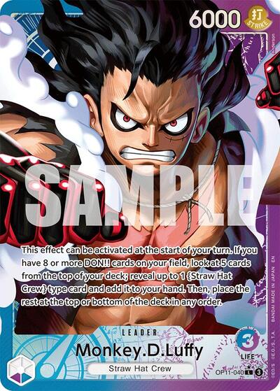 Monkey.D.Luffy (040) (Alternate Art) (OP11-040) [A Fist of Divine Speed] | Jack's On Queen