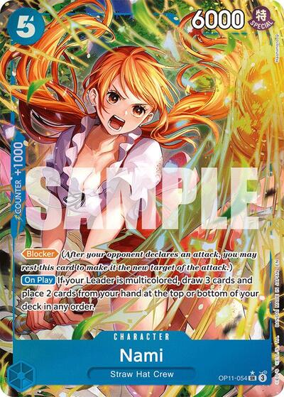 Nami (054) (Alternate Art) (OP11-054) [A Fist of Divine Speed] | Jack's On Queen