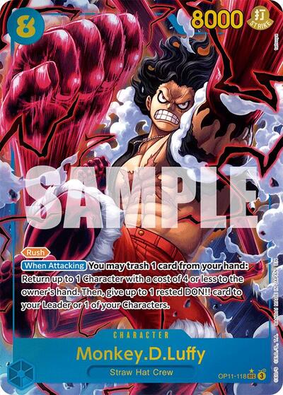 Monkey.D.Luffy (118) (Alternate Art) (OP11-118) [A Fist of Divine Speed] | Jack's On Queen