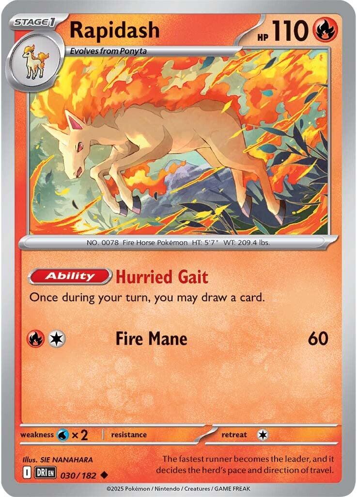 Rapidash (030/182) [Scarlet & Violet: Destined Rivals] | Jack's On Queen