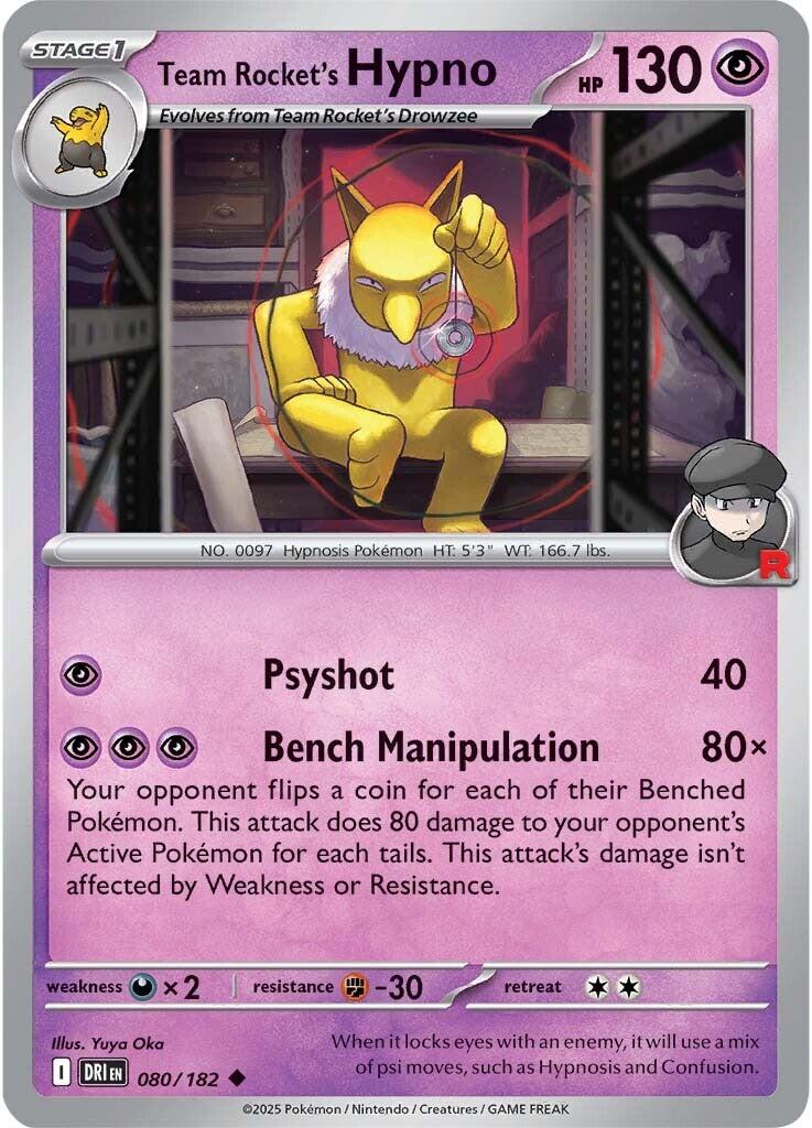 Team Rocket's Hypno (080/182) [Scarlet & Violet: Destined Rivals] | Jack's On Queen