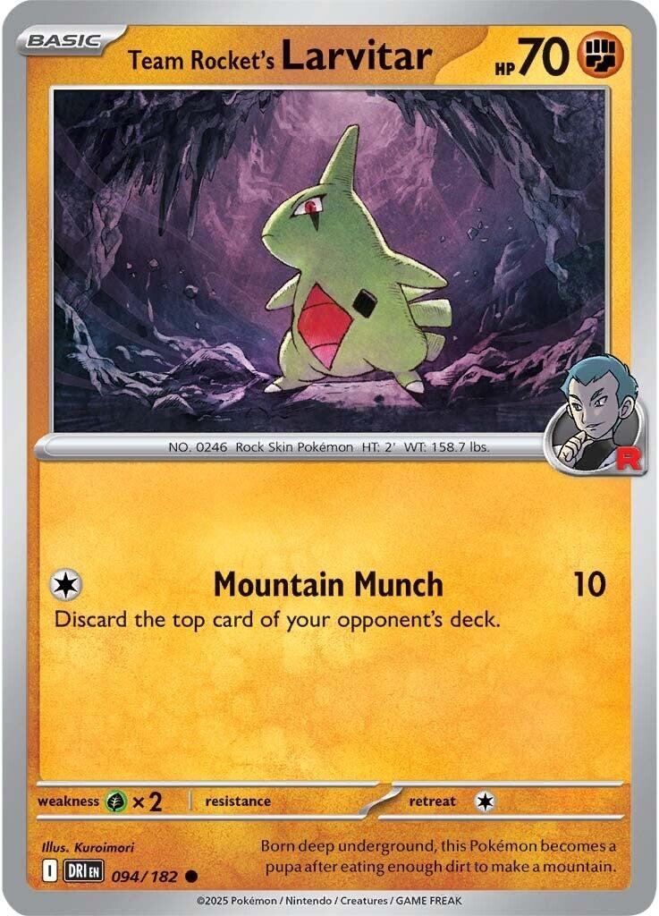 Team Rocket's Larvitar (094/182) [Scarlet & Violet: Destined Rivals] | Jack's On Queen