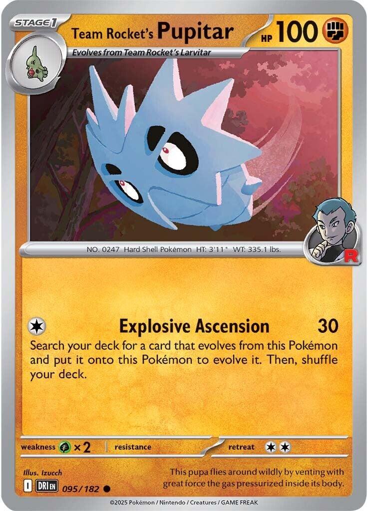 Team Rocket's Pupitar (095/182) [Scarlet & Violet: Destined Rivals] | Jack's On Queen