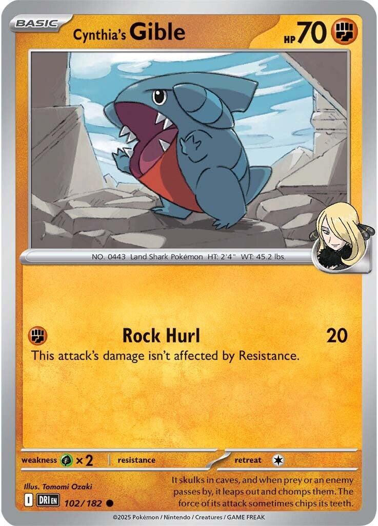 Cynthia's Gible (102/182) [Scarlet & Violet: Destined Rivals] | Jack's On Queen