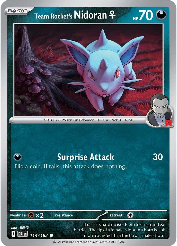 Team Rocket's Nidoran (114/182) [Scarlet & Violet: Destined Rivals] | Jack's On Queen