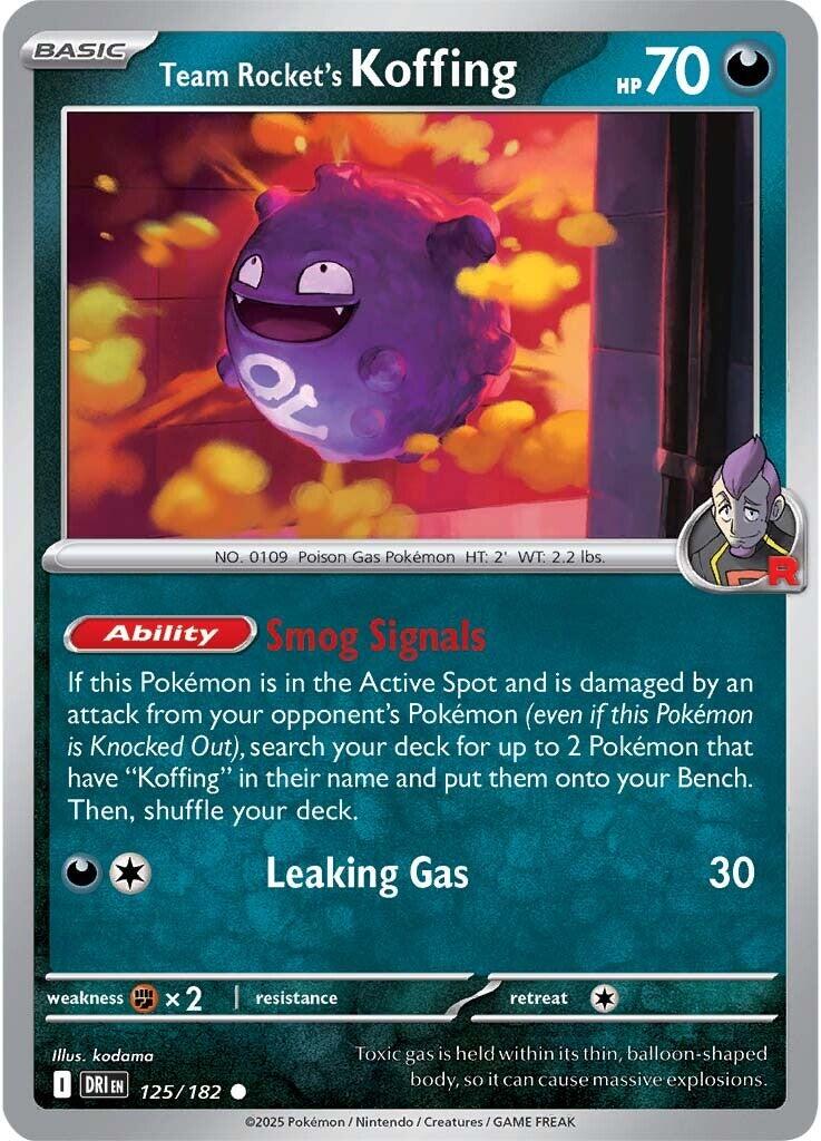 Team Rocket's Koffing (125/182) [Scarlet & Violet: Destined Rivals] | Jack's On Queen