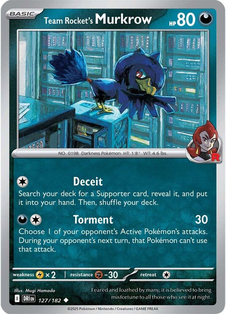 Team Rocket's Murkrow (127/182) [Scarlet & Violet: Destined Rivals] | Jack's On Queen
