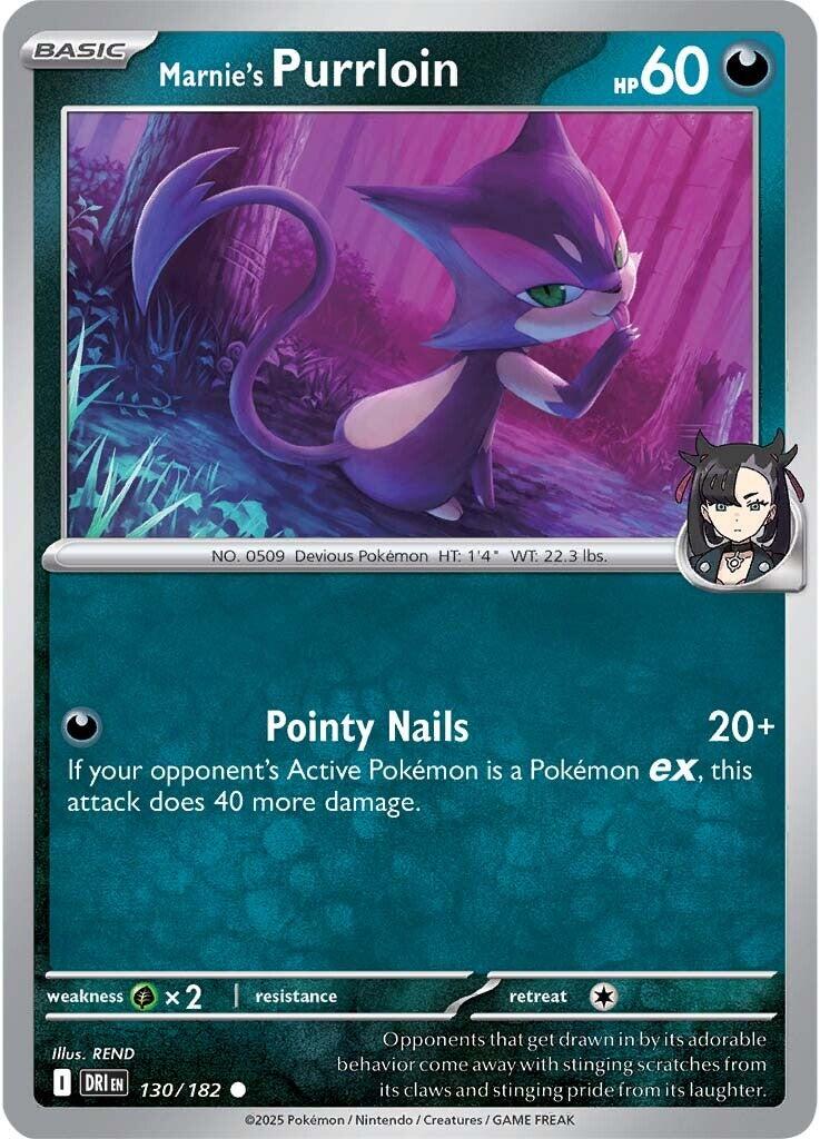 Marnie's Purrloin (130/182) [Scarlet & Violet: Destined Rivals] | Jack's On Queen