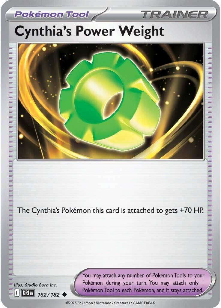 Cynthia's Power Weight (162/182) [Scarlet & Violet: Destined Rivals] | Jack's On Queen