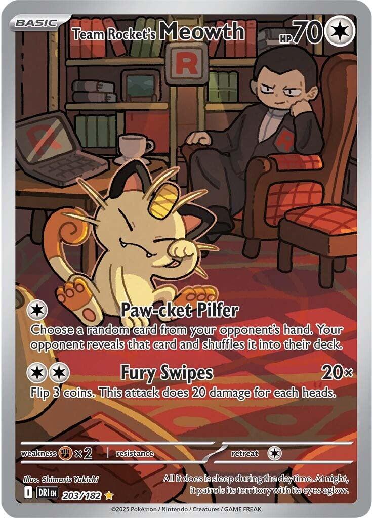 Team Rocket's Meowth (203/182) [Scarlet & Violet: Destined Rivals] | Jack's On Queen