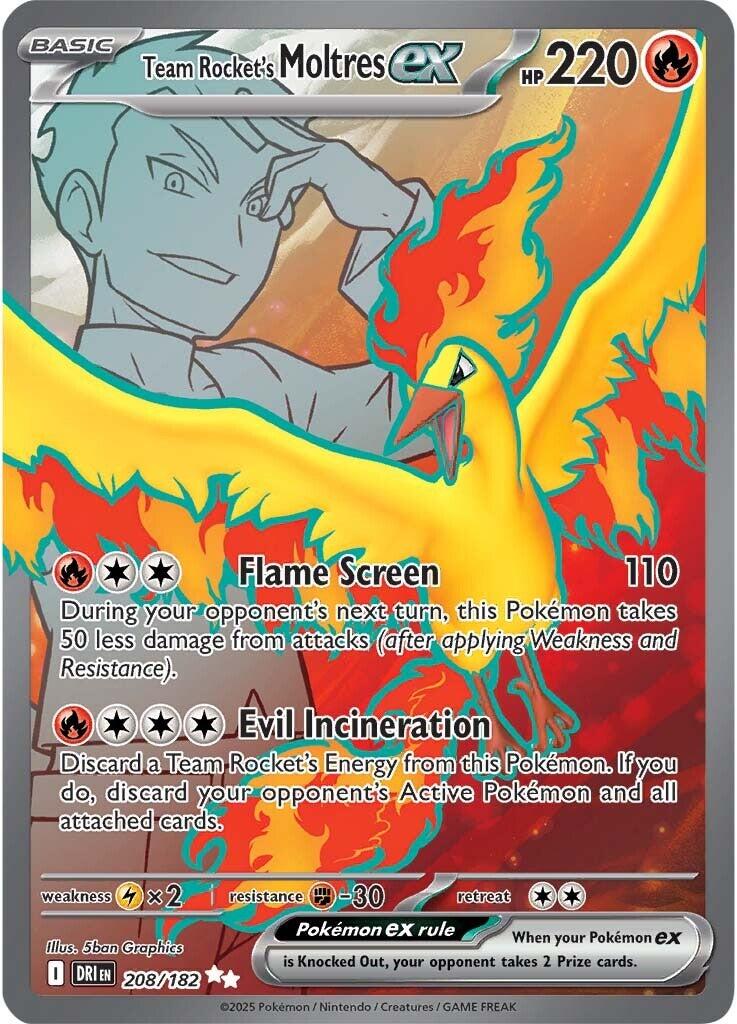 Team Rocket's Moltres ex (208/182) [Scarlet & Violet: Destined Rivals] | Jack's On Queen