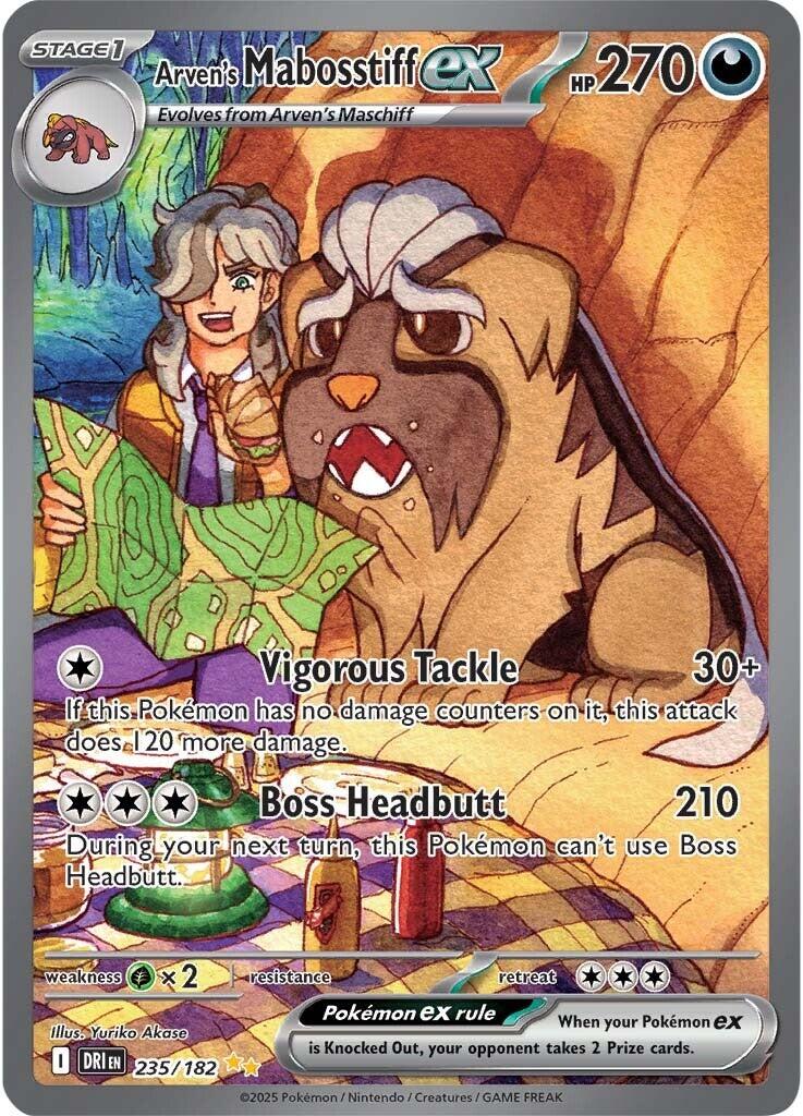 Arven's Mabosstiff ex (235/182) [Scarlet & Violet: Destined Rivals] | Jack's On Queen