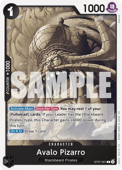 Avalo Pizarro (ST27-001) [Starter Deck 27: BLACK Marshall.D.Teach] | Jack's On Queen