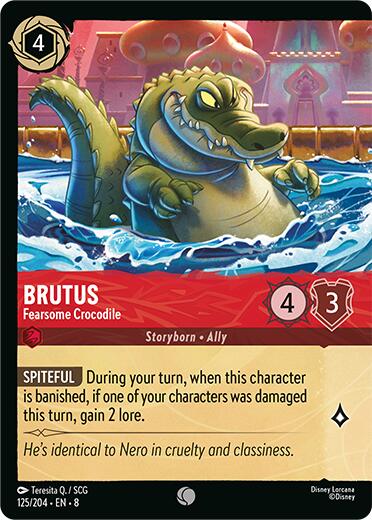 Brutus - Fearsome Crocodile (Cold Foil) (125/204) [Reign of Jafar] | Jack's On Queen