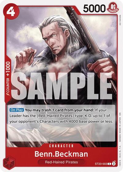 Benn.Beckman (ST23-003) [Starter Deck 23: RED Shanks] | Jack's On Queen