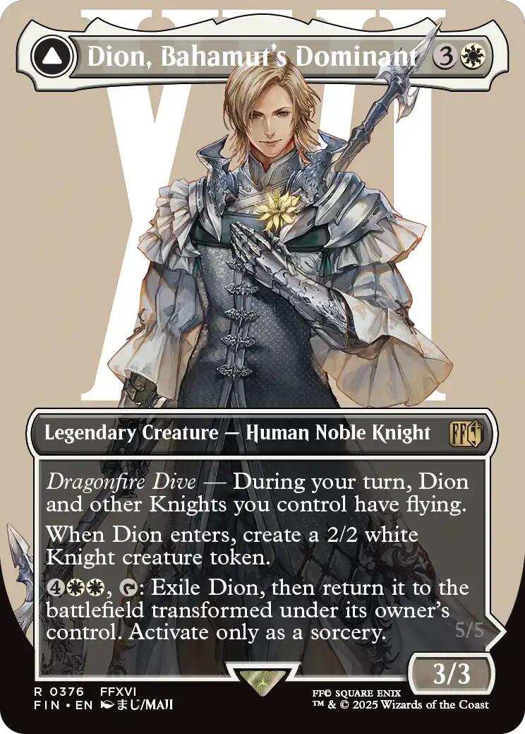 Dion, Bahamut's Dominant // Bahamut, Warden of Light (Borderless) [FINAL FANTASY] | Jack's On Queen