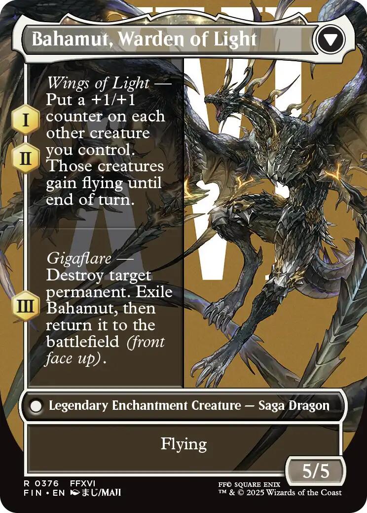 Dion, Bahamut's Dominant // Bahamut, Warden of Light (Borderless) [FINAL FANTASY] | Jack's On Queen