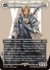 Dion, Bahamut's Dominant // Bahamut, Warden of Light (Borderless) (Surge Foil) [FINAL FANTASY] | Jack's On Queen
