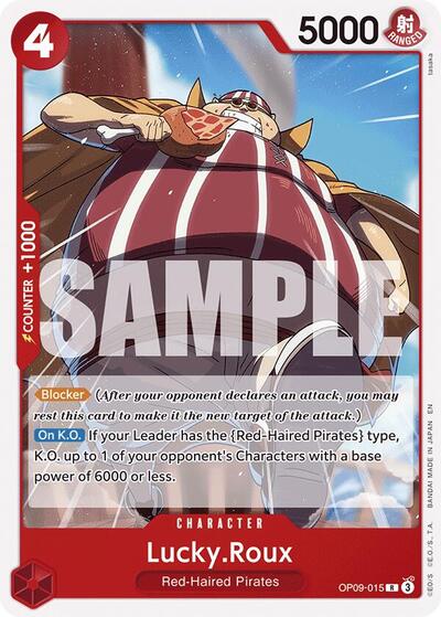 Lucky.Roux (Reprint) (OP09-015) [Starter Deck 23: RED Shanks] | Jack's On Queen