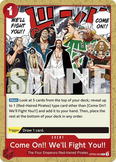 Come On!! We'll Fight You!! (Reprint) (OP09-020) [Starter Deck 23: RED Shanks] | Jack's On Queen