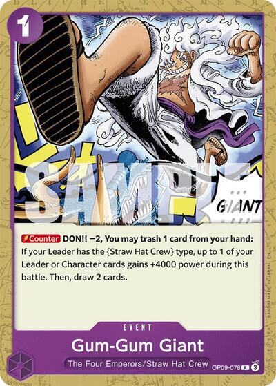 Gum-Gum Giant (Reprint) (OP09-078) [Starter Deck 26: PURPLE/BLACK Monkey.D.Luffy] | Jack's On Queen