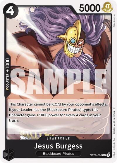 Jesus Burgess (Reprint) (OP09-086) [Starter Deck 27: BLACK Marshall.D.Teach] | Jack's On Queen