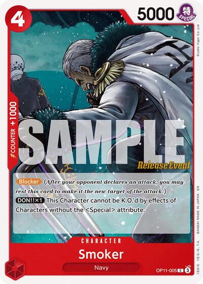 Smoker (OP11-005) [A Fist of Divine Speed Release Event Cards] | Jack's On Queen