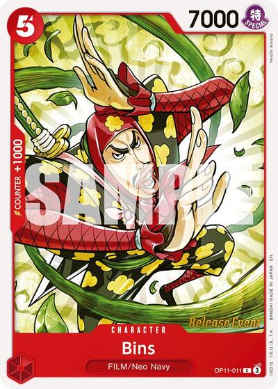 Bins (OP11-011) [A Fist of Divine Speed Release Event Cards] | Jack's On Queen