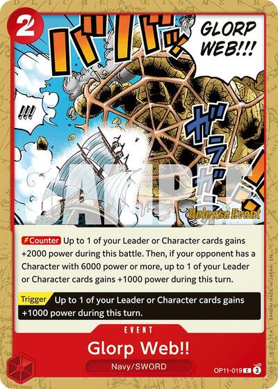 Glorp Web!! (OP11-019) [A Fist of Divine Speed Release Event Cards] | Jack's On Queen