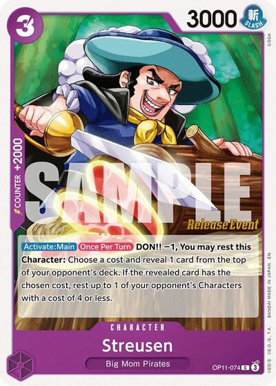 Streusen (OP11-074) [A Fist of Divine Speed Release Event Cards] | Jack's On Queen