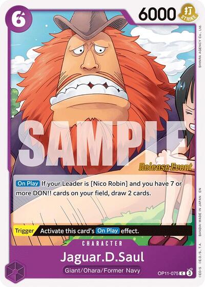 Jaguar.D.Saul (OP11-075) [A Fist of Divine Speed Release Event Cards] | Jack's On Queen