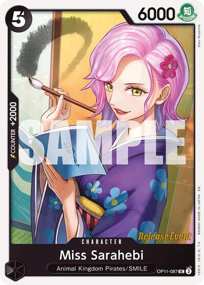 Miss Sarahebi (OP11-087) [A Fist of Divine Speed Release Event Cards] | Jack's On Queen